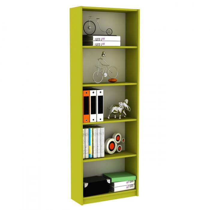 LIBRARY WITH 5 SHELVES - Green