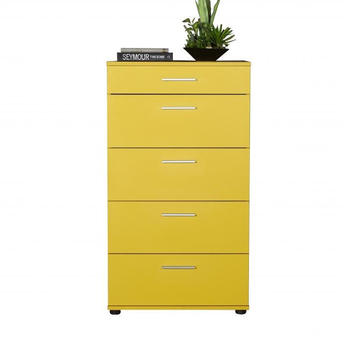DRAWER WITH 5 DRAWERS - Yellow