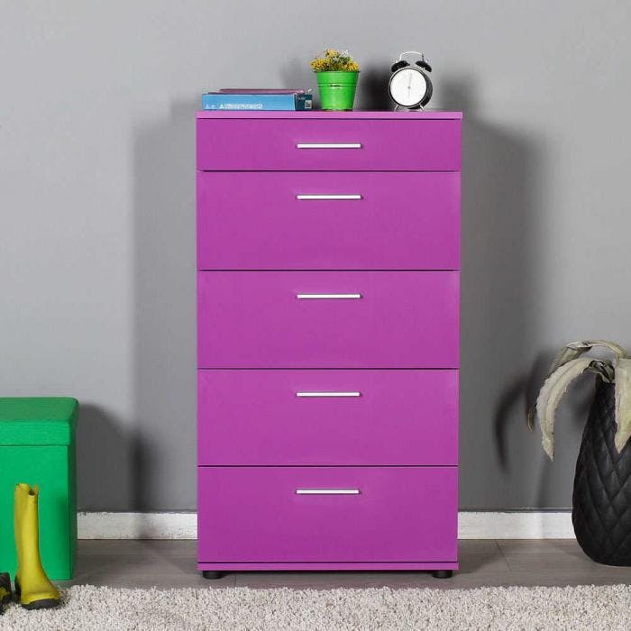 DRAWER WITH 5 DRAWERS - Purple