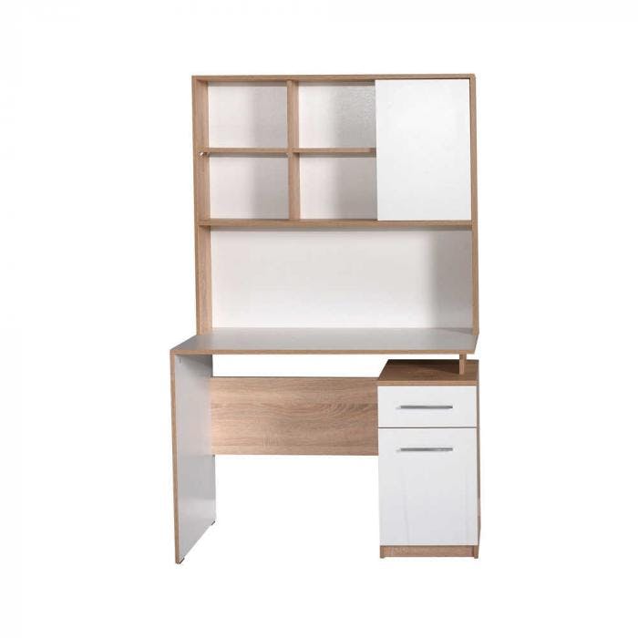 PLUS DESK WITH SHELVES & CABINETS
